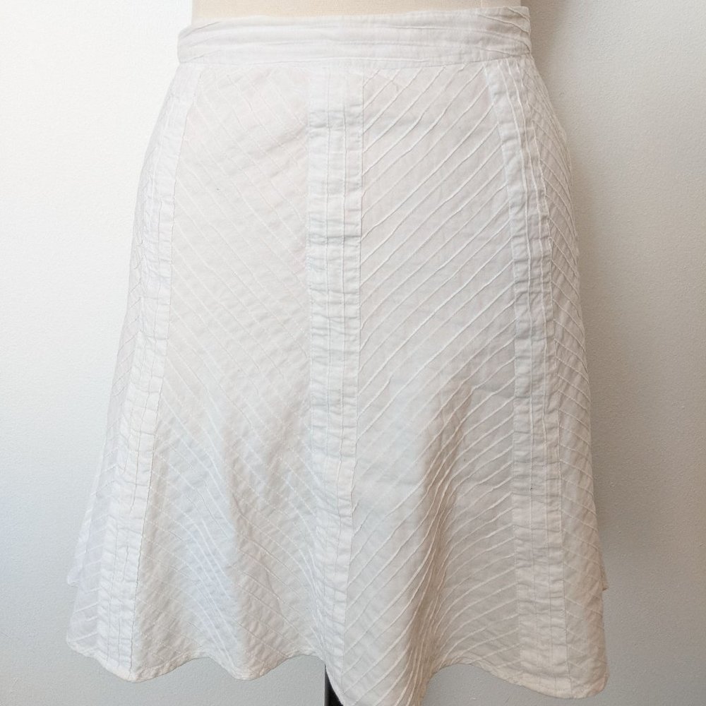 Cotton! 100% Cotton Pintuck Pleat Skirt